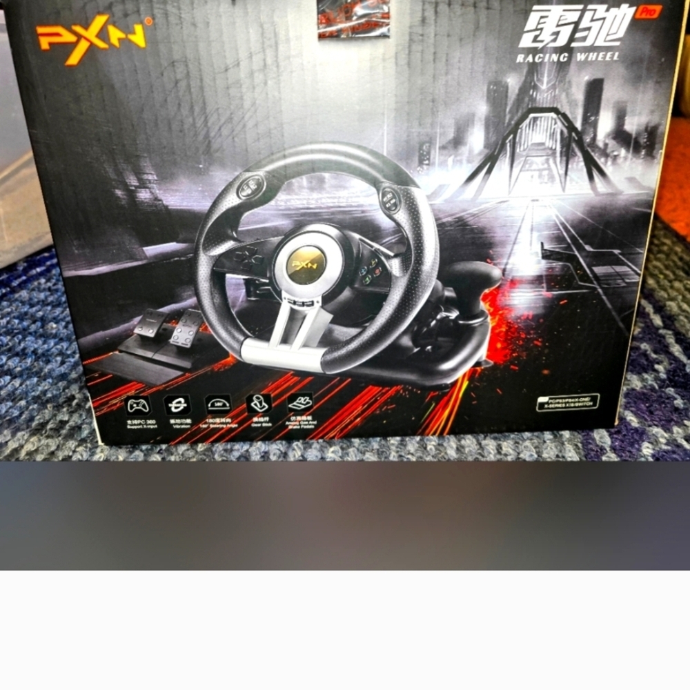 Racing Wheel Controller - Black and Silver